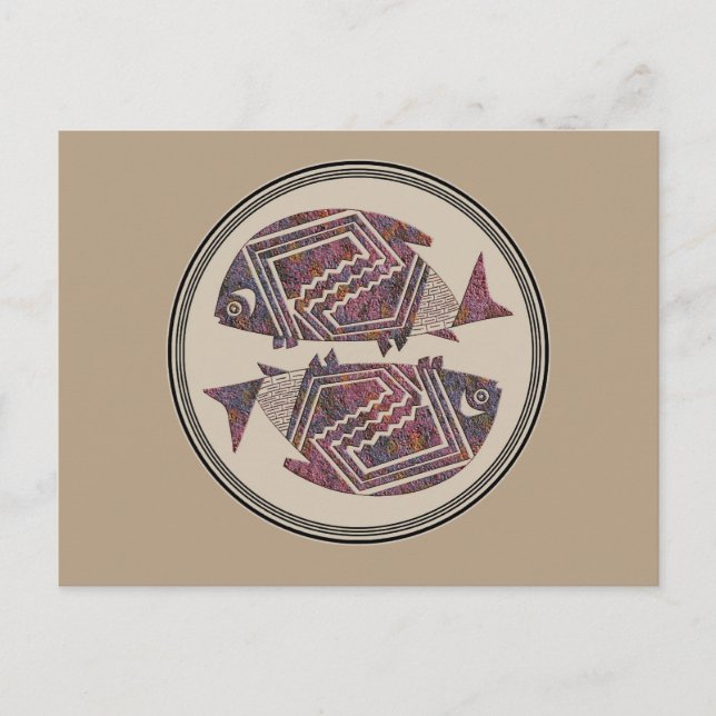 Carte Postale Conception de poterie Mimbres (Devant)