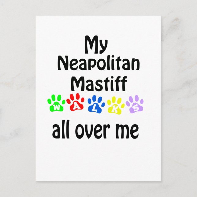Carte Postale Conception de promenades de Mastiff napolitain (Devant)