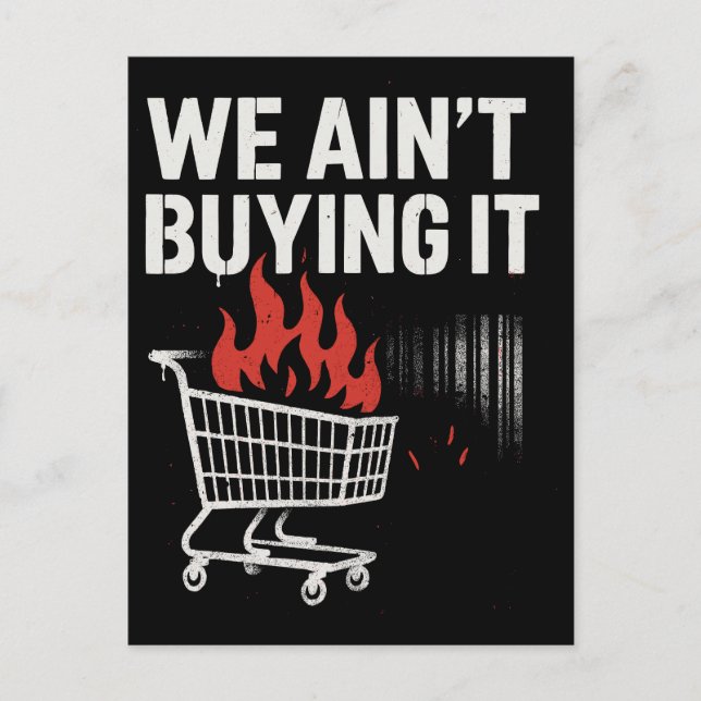 Carte Postale Conception de protestation « Nous n'achetons pas » (Devant)