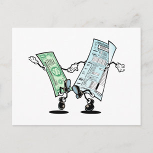 Carte Postale Conception de remboursement d'impôt heureux