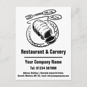 Carte Postale Conception de restaurant et de carvery à personnal