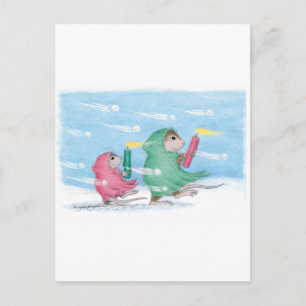 Carte Postale Conception de souris maison®