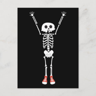 Carte Postale Conception de squelette d'Halloween cool