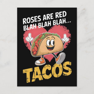 Carte Postale Conception de T-Shirt de Taco Drôle pour les Amate