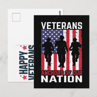 Carte Postale Conception de t-shirt pour vétéran, conception typ
