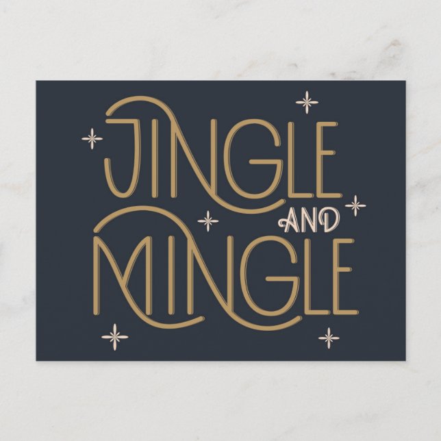 Carte Postale Conception de vacances festive Jingle and Mingle (Devant)