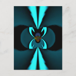 Carte Postale Conception de voyants cyan et noir de bord coupant