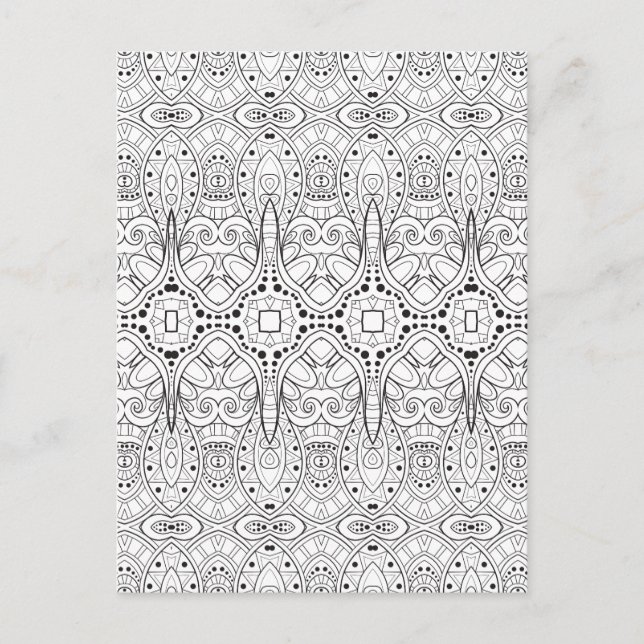 Carte Postale Conception de Zendoodle Tribal (Devant)
