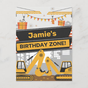 Carte Postale Conception de zone d'anniversaire de construction 