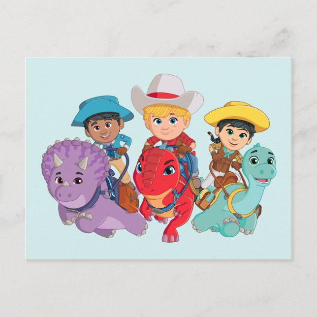 Carte Postale Conception des amis du Dino Ranch (Devant)