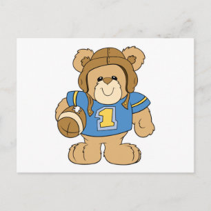 Carte Postale Conception d'ours en peluche de football