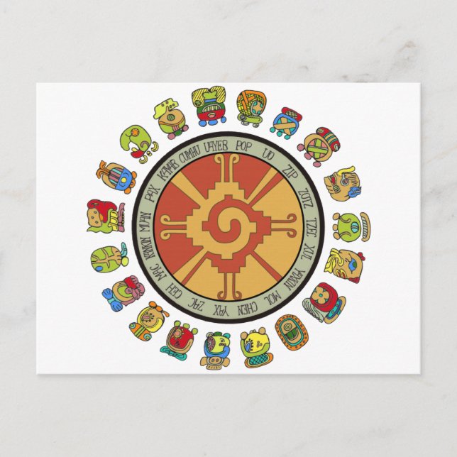 Carte Postale Conception du calendrier maya (Devant)