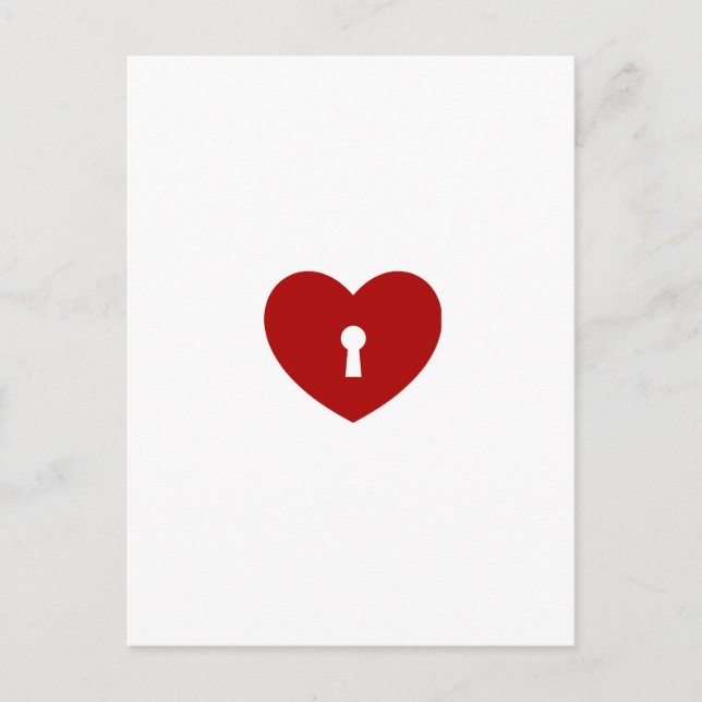 Carte Postale Conception du coeur verrouillé imprimer plaisir vr (Devant)