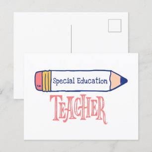 Carte Postale Conception du crayon enseignant de l'éducation spé