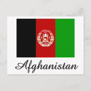 Carte Postale Conception du drapeau afghan