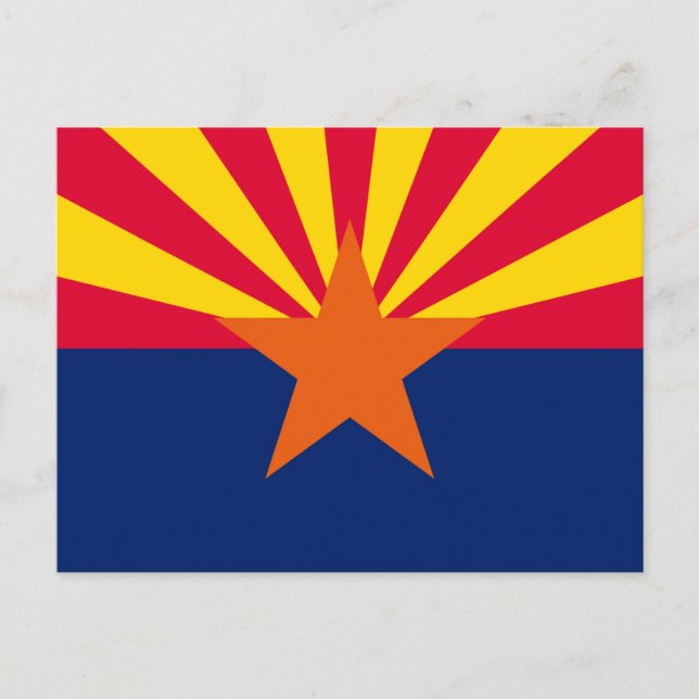 Carte Postale Conception du drapeau de l'État de l'Arizona (Devant)