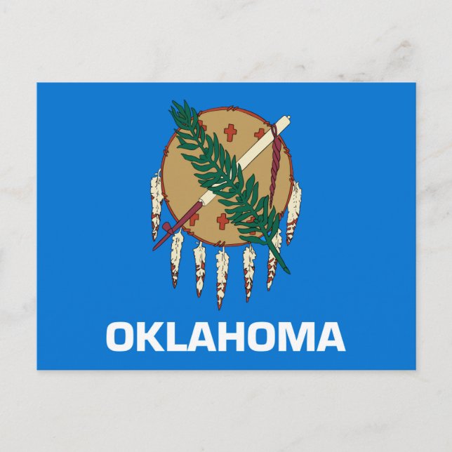 Carte Postale Conception du drapeau de l'État de l'Oklahoma (Devant)