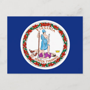 Carte Postale Conception du drapeau de l'État de Virginie