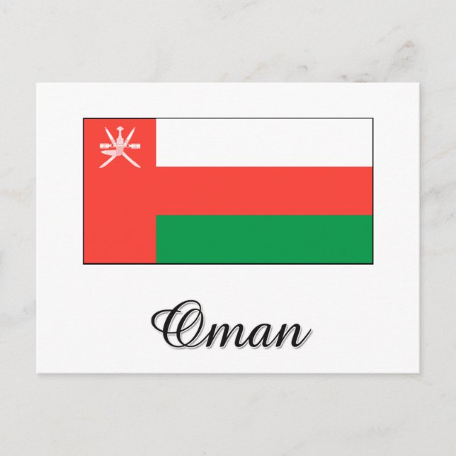 Carte Postale Conception du drapeau d'Oman (Devant)