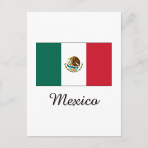 Carte Postale Conception du drapeau du Mexique