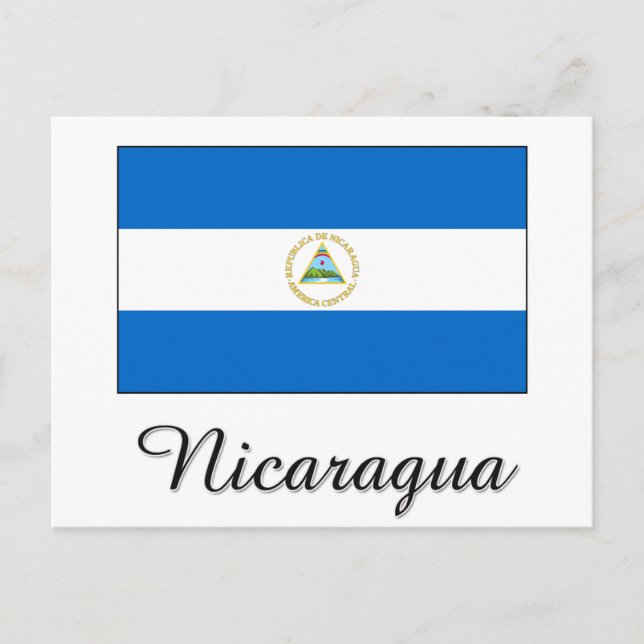 Carte Postale Conception du drapeau du Nicaragua (Devant)