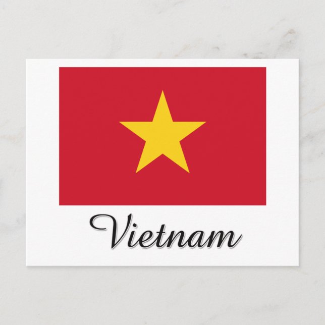 Carte Postale Conception du drapeau du Vietnam (Devant)