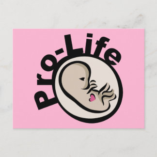 Carte Postale Conception du foetus pro-vie