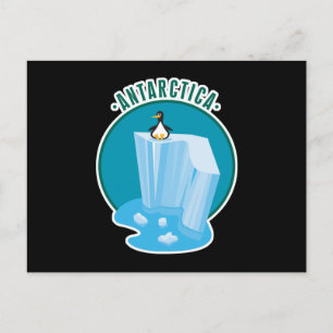 Carte Postale conception du pingouin antartica