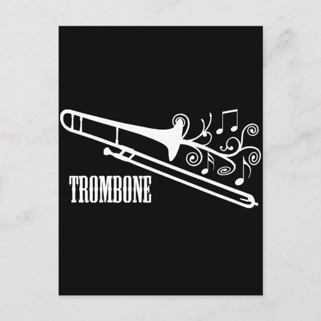 Carte Postale Conception du vecteur Trombone (Devant)