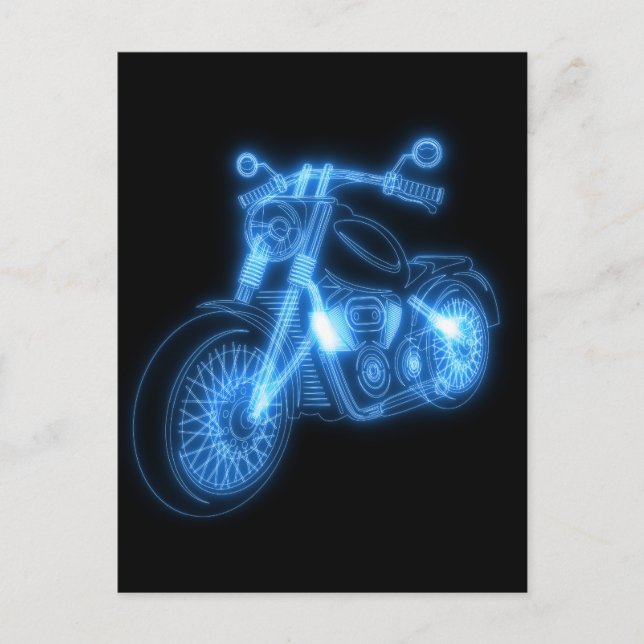 Carte Postale Conception futuriste de moto pour impression (Devant)