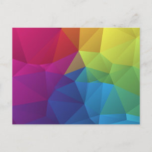 Carte Postale Conception géométrique motif abstraite et colorée