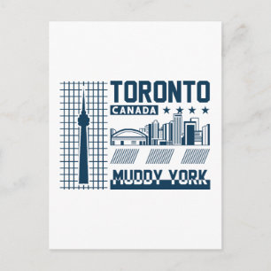 Carte Postale Conception graphique de la skyline urbaine de Toro