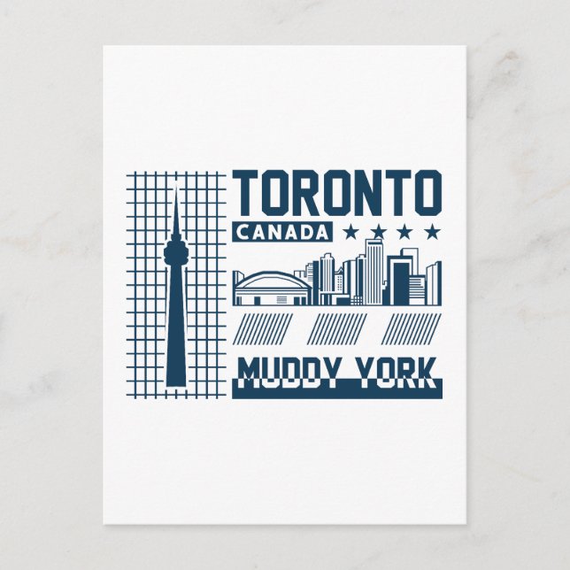 Carte Postale Conception graphique de la skyline urbaine de Toro (Devant)