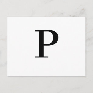 Carte Postale Conception initiale de lettre moderne minimaliste