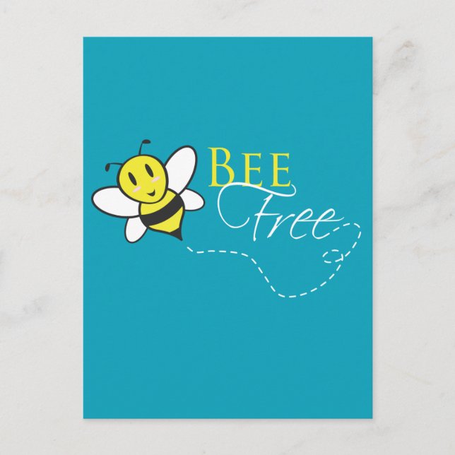 Carte Postale Conception Inspirationnelle sans abeille (Devant)