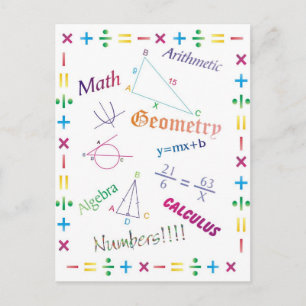 Carte Postale Conception mathématique