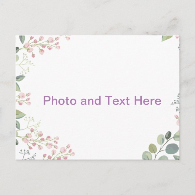 Carte Postale Conception personnalisée de la fleur (Devant)