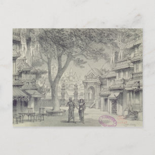 Carte Postale Conception pour l'Acte II de l'opéra "Lakme"