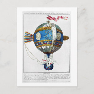 Carte Postale Conception pour une montgolfière d'un diamètre de 