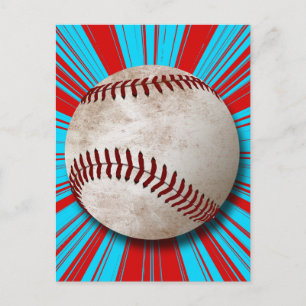 CARTE POSTALE CONCEPTION RÉTRO BASEBALL