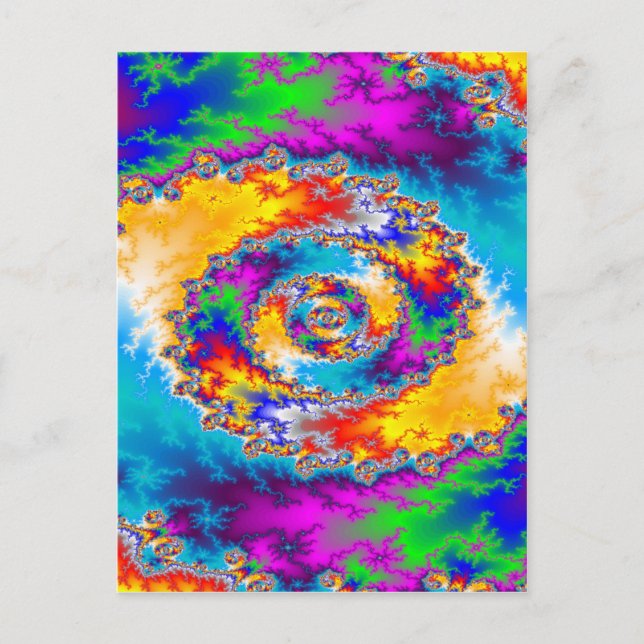 Carte Postale Conception spirale colorée : (Devant)