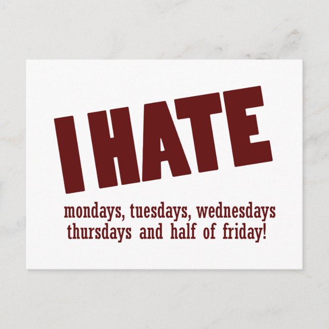 Carte Postale Conception TGIF (Devant)