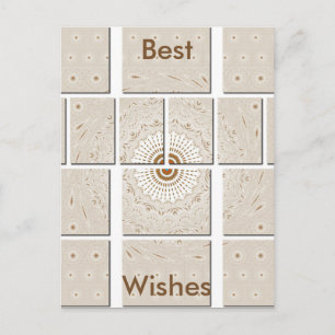 Carte Postale Conception tonale neutre minimaliste géométrique b