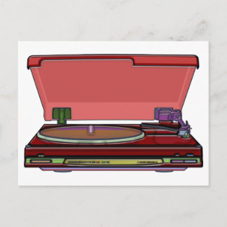 Carte Postale Conception Tourne-disque