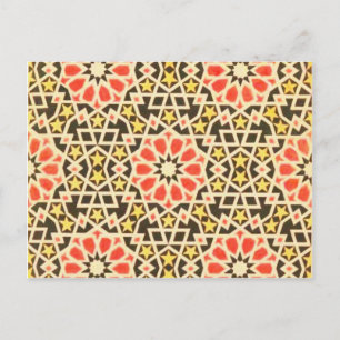 Carte Postale Conception vintage des Motifs islamiques orientaux