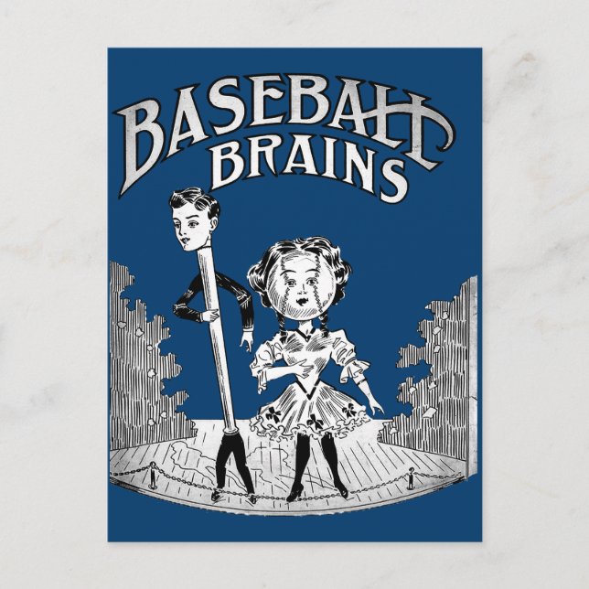 Carte Postale Conception vintage du baseball (Devant)