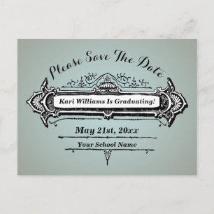 Carte Postale Conception vintage Enregistrer La Date - Choisisse