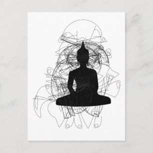 Carte Postale Conceptions d'énergies de Bouddha moderne