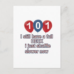 Carte Postale conceptions drôles d'anniversaire 101 ans