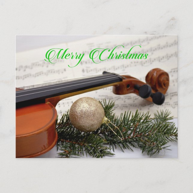 Carte Postale Concert de Noël de violon (Devant)